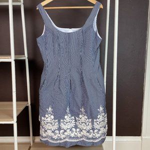 Nine West Navy Striped Summer Dress in size 12.